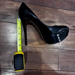 Alexandre Birman Black Patent Platform Stiletto Pump